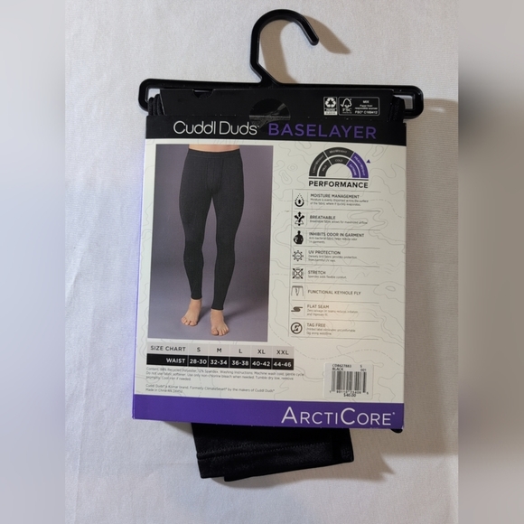Men's Cuddl Duds Heavyweight ArctiCore Performance Base Layer Pants Men's Small - Picture 4 of 7